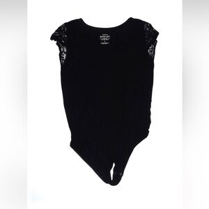 Torrid Super Soft Black Lace Cap Sleeve Bodysuit 2X